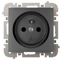 VESTRA moduł czarny gniazdo 2P+Z 16A 250V – solidne podtynkowe gn