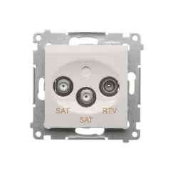 Simon 54 module white RTV socket-2xSAT 1db – modern R socket