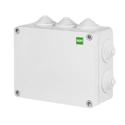 Installation box NT 198x163x80 IP55 IK07 10 gray cable glands