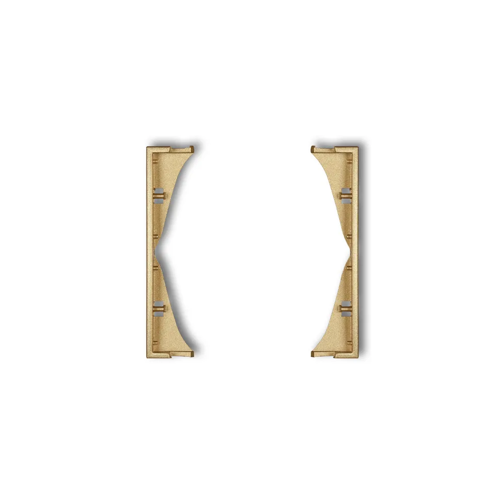 Mini gold intermediate frame for 2x sockets - elegant finish