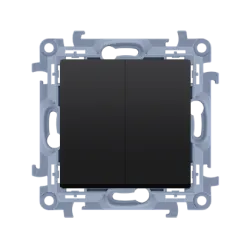 Simon 10 module black matte button 2x 2Z 10AX 250V