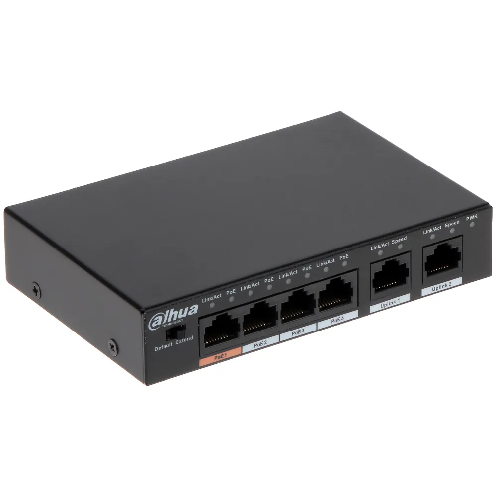 Switch przełącznik sieciowy PoE 2 uplinki – szybka sieć Ethernet