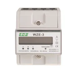 WZE-3 electronic 3-phase 80A kWh energy meter - precise measurement