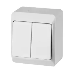 Hermes biały łącznik NT seryjny IP44 10AX 250V