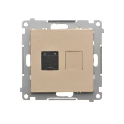 Simon 55 champagne matte module Cat.6 UTP computer socket