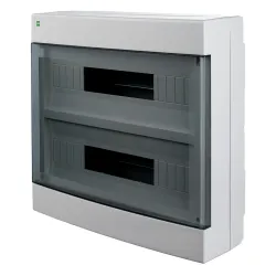 Areo rozdzielnia plastikowa NT 36M 2x18 PE+N IP40 drzwi dymne