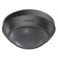 IS 2360-3 ECO czarny czujnik ruchu natynkowy 360° 12m IP54