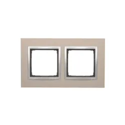 Simon 54 Nature Satynowy Blask Metal Ramka 2x - nowoczesna ramka