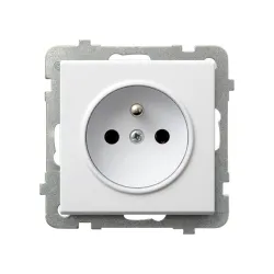 Sonata white module socket 1x with/without screw terminals 16A 250V