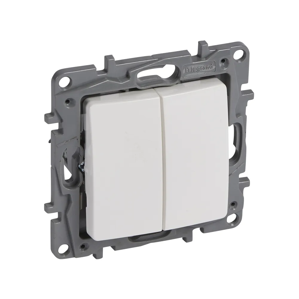 NILOE Button 2 module white - double button 6A 250V