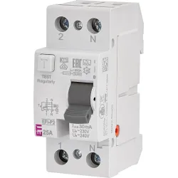 Wyłącznik różnicowoprądowy EFI-P2 25A/30mA/A – niezawodna ochrona