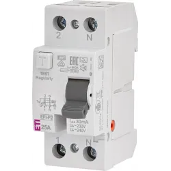 Wyłącznik różnicowoprądowy EFI-P2 25A/30mA/A – niezawodna ochrona