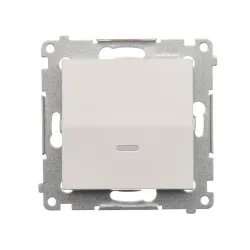 Simon 54 Premium biały łącznik pojedynczy podświetlany DW1L.01/11