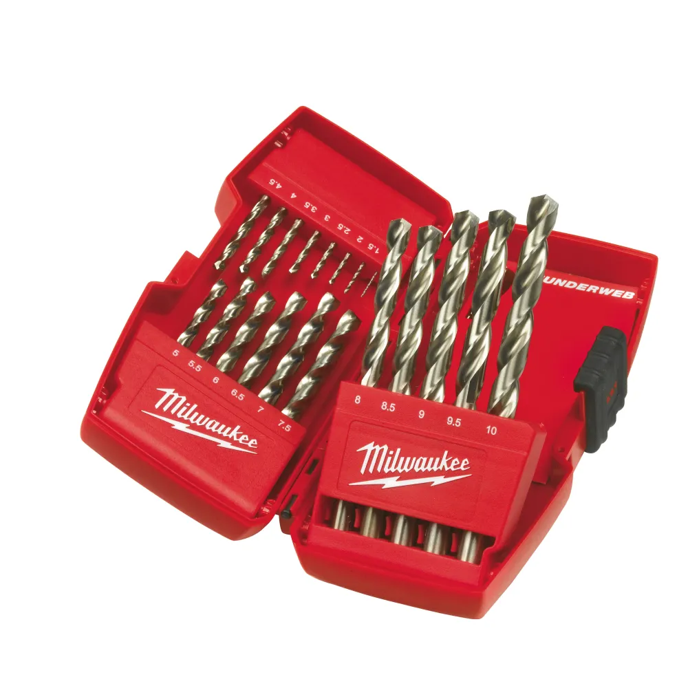 Zestaw wierteł do metalu HSS-G 1 - 10 mm | 19 sztuk w walizce