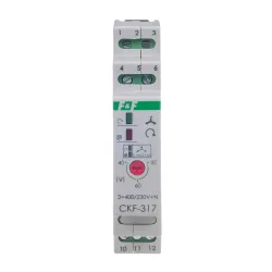 CKF-317 Czujnik kolejności i zaniku faz 10A z regulowanym progiem