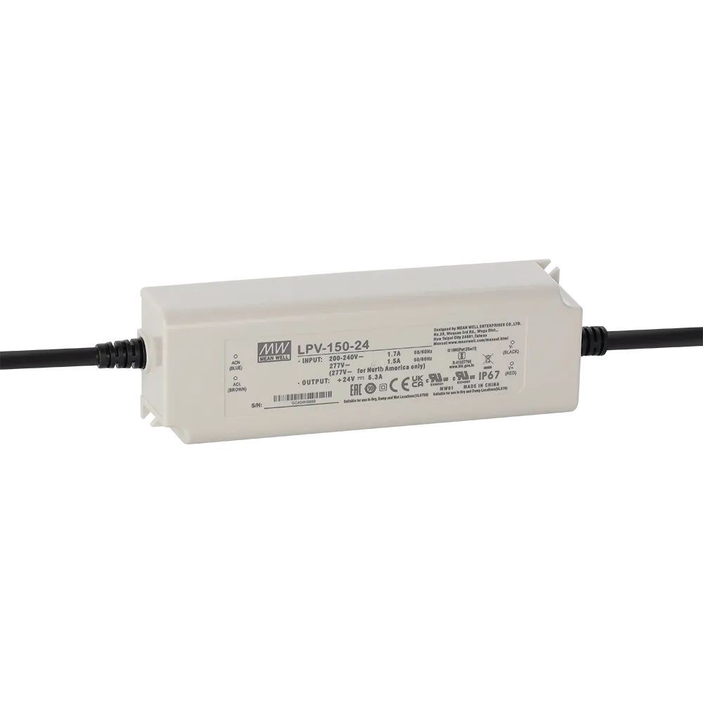LPV LED power supply 150W 6.3A 24V DC IP67 - reliable LED power source