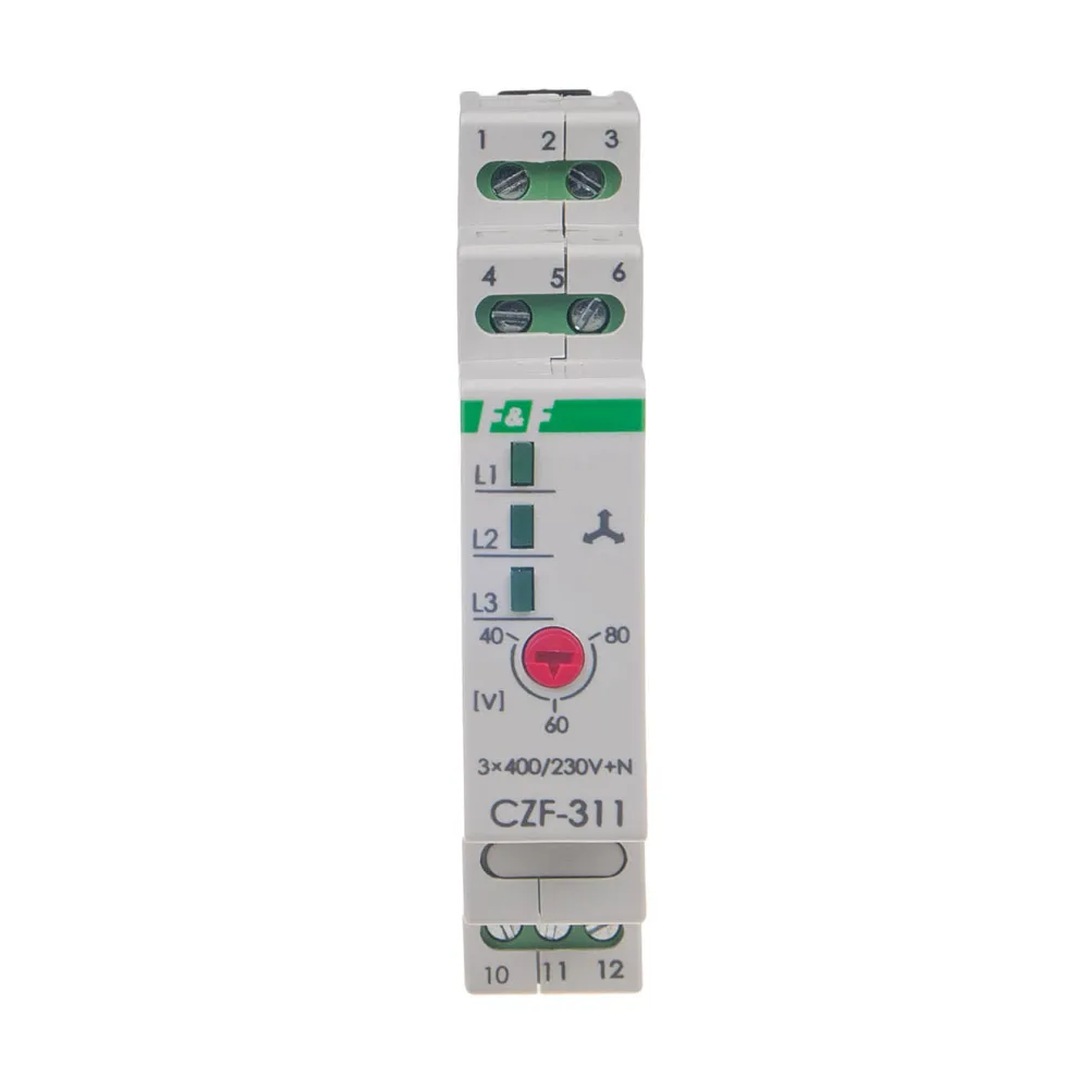 CZF-311 Czujnik zaniku i asymetrii faz 10A z regulowanym progiem