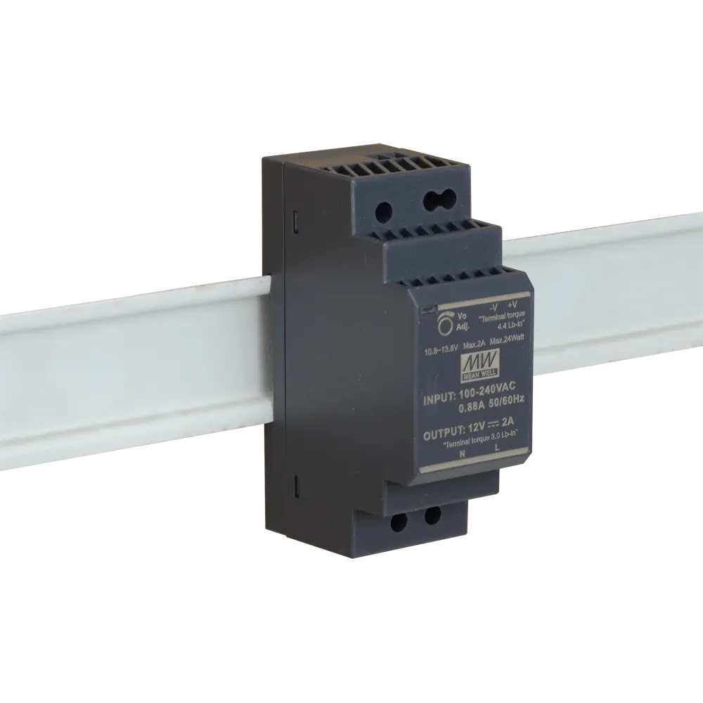 HDR DIN rail power supply 30W 2.0A 12V DC - reliable power source