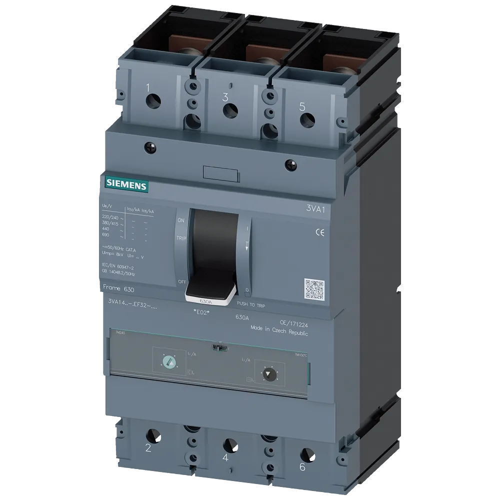 3VA1 IEC Frame 630 Circuit Breaker – reliable installation protection