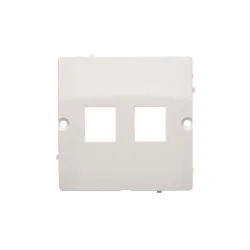 Simon Basic white module plate for UAE sockets 2x flat
