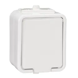 Schneider Electric Cedar – gniazdo pojedyncze 2P+PE IP44, biały
