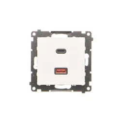 Simon 55 module white matte USB charger type A+C - practical charging