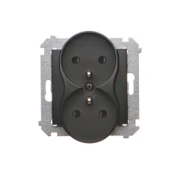 Simon 54 module black matte socket 2x USB 16A 250V