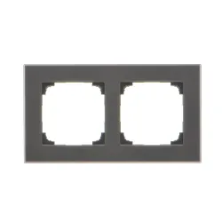 Simon 55 Nature black frame 2x frosted glass - modern fittings