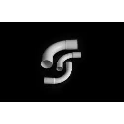 ZKL 28 rigid 90° angled double-socket fitting fi28 white