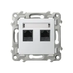 Szafir white module computer socket 2x cat. 5e MMC