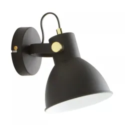 Delta black matte/white/gold wall sconce 1xE27 40W