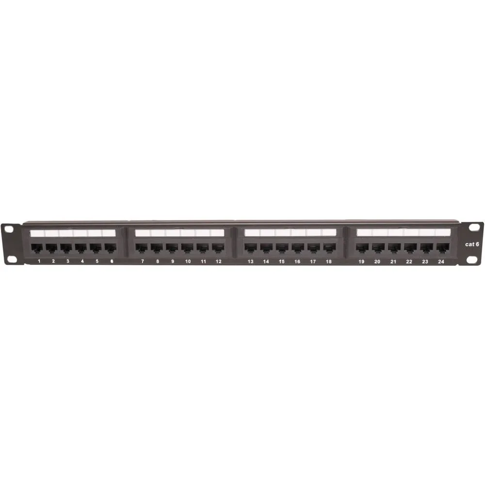 Panel kat. 6 UTP 19" 1U, 24xRJ45 – niezawodne zakończenie kabli