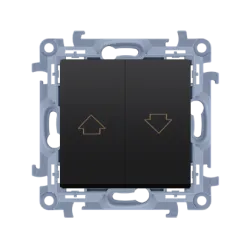 Simon 10 black matte module shutter button 10A 250V