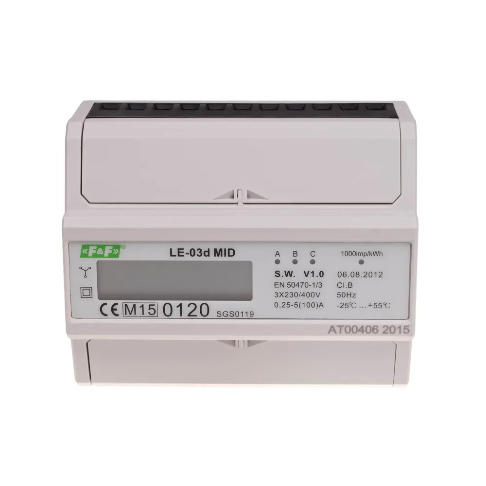 LE-03D licznik energii cyfrowy 3-fazowy 100A MID