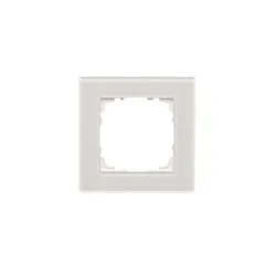 Simon 55 Nature Biały Ramka 1x Szkło Classic – elegancka ramka