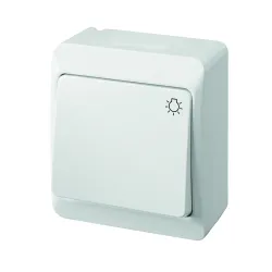 Hermes biały przycisk NT "Światło" IP44 10AX 250V
