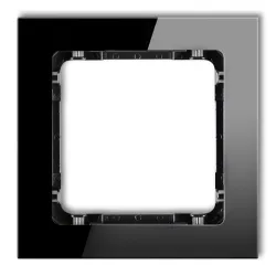 Deco black/ black glass effect frame 1x - elegant universal frame