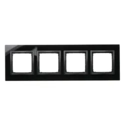 Simon 54 Nature Vulkan Lava Glass Frame 4x - modern electrical frame