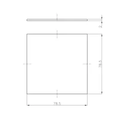 Szybka 78.5x78.5 without print - practical solution