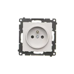 Simon 55 module light gray matte socket 1x z/u 16A 250V