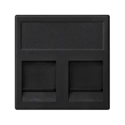 Connect M45 gray graphite 2m plate for 2x UAE sockets with Keys cover