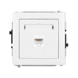 Deco module white computer socket 1x UAE Cat 5e UTP flat
