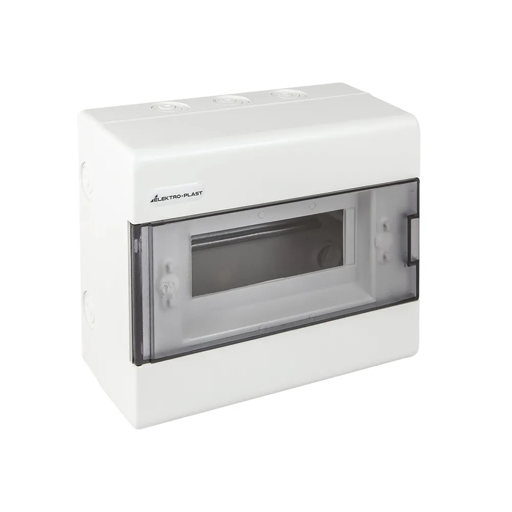 SRN-8 surface-mounted plastic distribution box with smoke doors