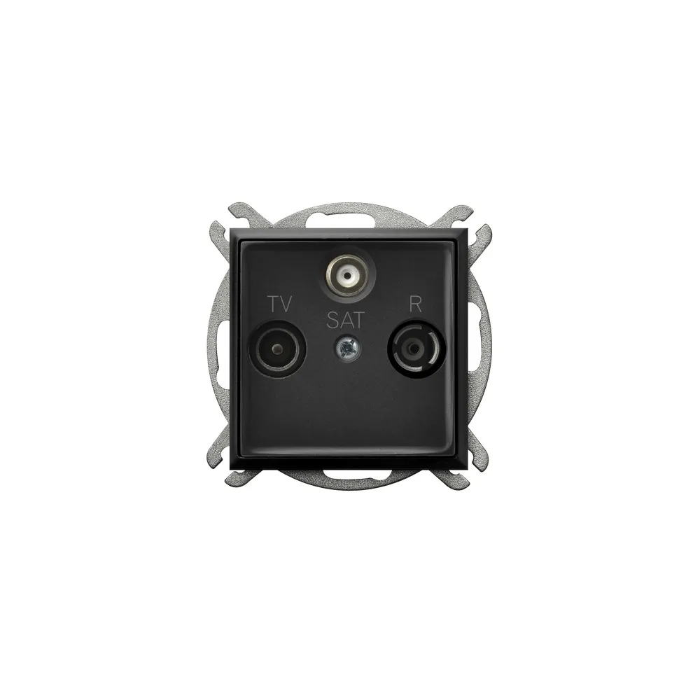 Aria black metallic module RTV-SAT end socket 1.5-2dB