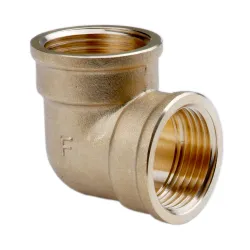 3/4" brass elbow nut-to-nut yellow - durable connection