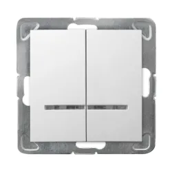 Impresja white illuminated serial connector module 16AX 250V