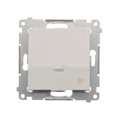 Simon 54 Premium biały łącznik krzyżowy podświetlany DW7L.01/11
