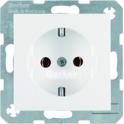 B.X module white gloss socket 1x Schuko 16A 250V