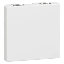 M45 white cover 2M - practical 2-module blanking plate
