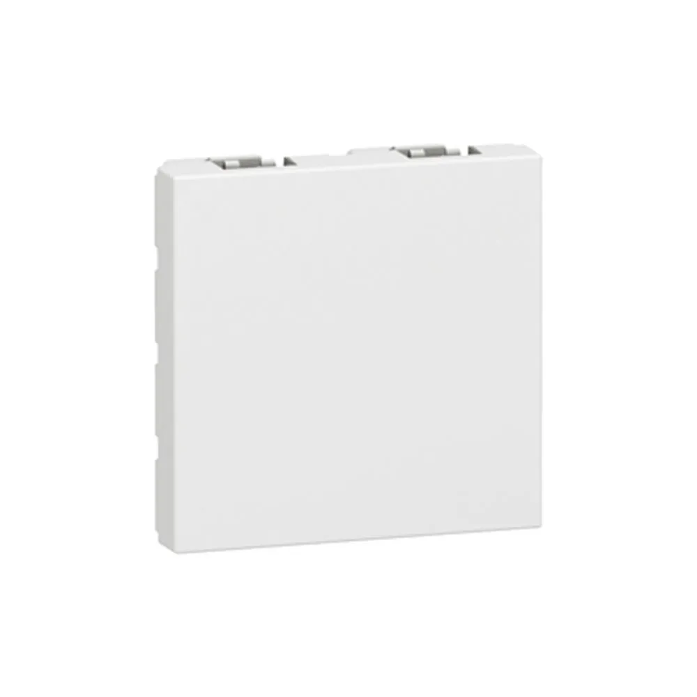 M45 white cover 2M - practical 2-module blanking plate